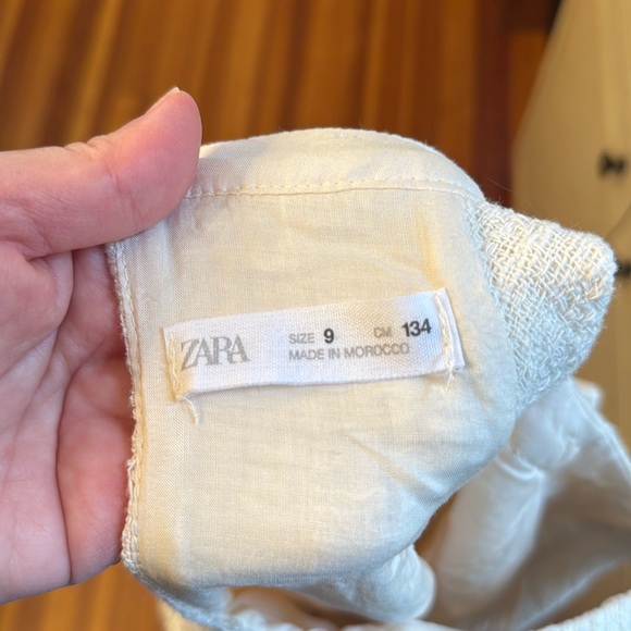 Zara Girls Cotton blend textured dress. Size 9 - Picture 8 of 11